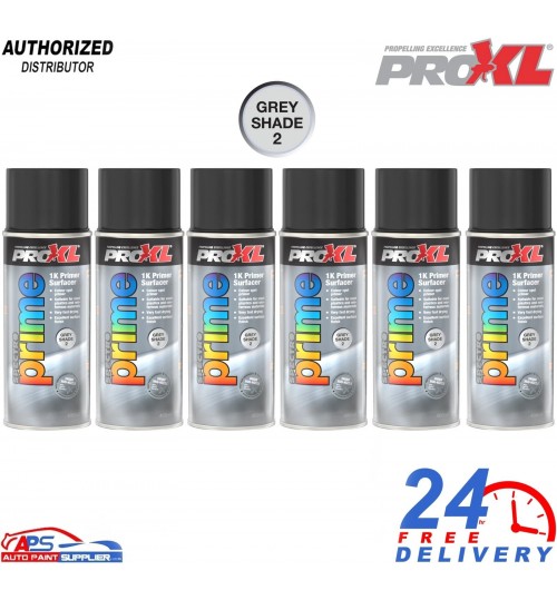 PROXL Spectro Prime 400ml Aerosol – Grey Shade 2 Etch Primer (Pack of 6)